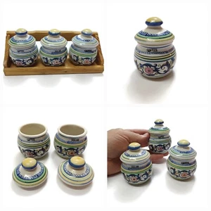 3er Set Vintage Keramik Kanister Set - Kaffee/Zucker Küche Essentials Aufbewahrungsgläser - Bild 1 von 15