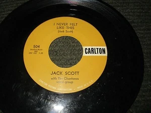 Jack Scott, I Never Felt Like This /Bella - Picture 1 of 2