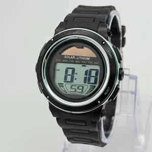 Men's SKMEI Solar Chronograph Classic Digital LCD Sports Watch, 43mm, Black 1096 - Picture 1 of 7