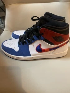 Size 9 - Air Jordan 1 Mid Multicolored Swoosh - Picture 1 of 10