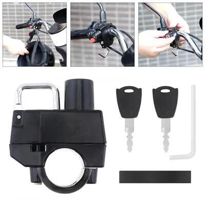 Universal Motorcycle Helmet Lock Anti-Theft Helmet Safety Lock Metal 22mm-25mm - Image 1 of 4