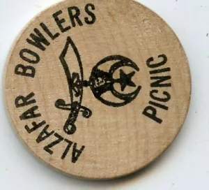 Wooden Nickle: Alzafar Bowlers Picnic - Picture 1 of 2