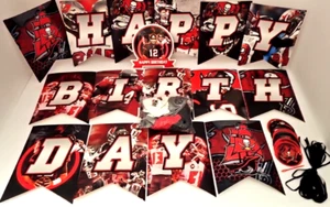 Tampa Bay Buccaneers Happy Birthday Party Set Banner Luftballons Cup Cake Topper - Bild 1 von 20