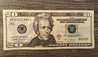 $20 Star Note - 03221995 - Nice star/Bday note - circulated !!  - Image 1 of 2