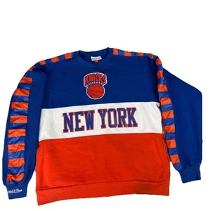 New York Knicks NBA Mitchell & Ness Throwback Sweatshirt Men's Size Large Scorer - Picture 1 of 11