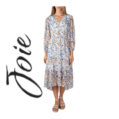 Joie Mujer Talla XL Estampado Floral Maxi Vestido Niveles Lindo Informal Modesto Otoño Casado Foto 1 de 4