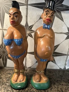 Vintage 20er Jahre Karneval Preise schwarz Americana Kreidegeschirr Figur Puppe antik Spielzeug - Bild 1 von 8