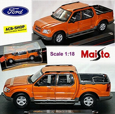 Ford Explorer Sport Trac Pick-Up 2001-05 Arancione Metallizzato 1:18 Maisto - Immagine 1 di 4