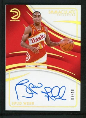 2023-24 SPUD WEBB 09/10 AUTO PANINI IMMACULATE COLLECTION AUTOGRAPHS - Image 1 of 2