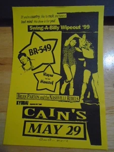 SELTEN BR-549 Wayne Hancock Brian Parton KONZERTFLYER Rockabilly Cain's Ballroom - Bild 1 von 1