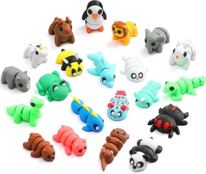 21 Stck. Mini 3D gedruckte Tierfiguren, flexibles bewegliches Zappelspielzeug, süß - Bild 1 von 12