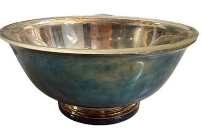 Vintage GORHAM Silver Plated Large 8” Footed Bowl YC780 - Image 1 of 4