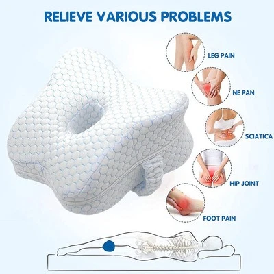 Kniekissen für Seitenschläfer Kissen Memory Foam- Beinkissen Rücken Schlafkissen - Bild 1 von 4