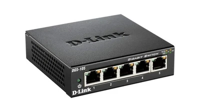 D-Link DGS-105/B 5-Port Gigabit Unmanaged Metal Desktop Switch 10/100/1000 Mbit/ - Image 1 of 4