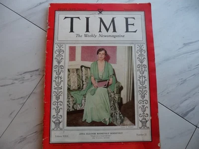 1933 NOVEMBER 20 TIME MAGAZINE - ELEANOR ROOSEVELT - T 397 - Image 1 of 4