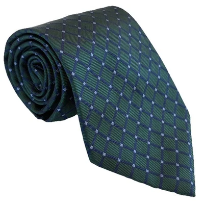 Corbata de seda Brooks Brothers 346 Repp verde azul marino patrón de diamantes nueva con etiquetas Foto 1 de 4