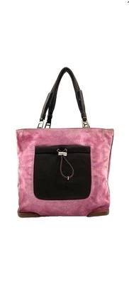 Bolso Prada 1999 de gamuza rosa y marrón Foto 1 de 4