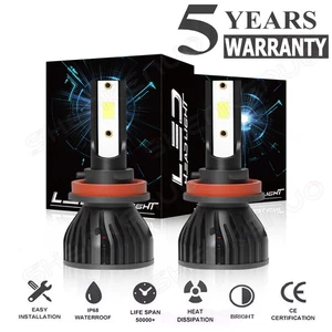 2X Kit de Bombillas LED H11 H9 H8 2 Lados Brillantes Viga Alta o Baja 6000K 100W - Imagen 1 de 10
