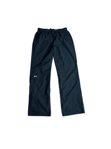 Under Armour Womens Size Medium Black Activewear Pants Logo Gym Workout Mesh - Picture 1 of 8