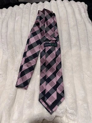 Corbata de seda Weybridge 1761 púrpura/azul a cuadros nueva sin etiquetas  Foto 1 de 3