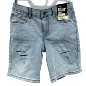 New Art Class Girls XXL (16/18) Adjustable Waist Distressed Denim Jean Shorts - Picture 1 of 3