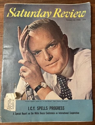 Saturday Review magazine January 22 1966 Truman Capote VINTAGE - Image 1 of 4
