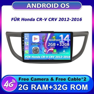 DAB+ ANDROID 14 AUTORADIO FÜR HONDA CR-V CRV 2012-2016 CARPLAY GPS NAVI 2GB+32GB - Bild 1 von 4