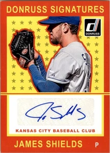 2014 Donruss Signatures #27 James Shields Auto - BB - Picture 1 of 2