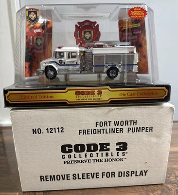 Code 3 Collectable Freightliner Fort Worth Fire Pumper Engine 7 New 12112 - Image 1 of 4