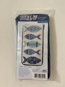 Alice Peterson Stitch N Zip Brillenetui blau Fisch Nadelspitze SET #SZ3001 - Bild 1 von 6