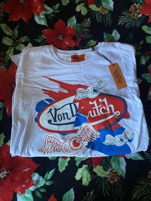 Size XXL - NEW Men’s Von Dutch Cracked Logo T Shirt - Image 1 of 2