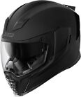 Icon Airflite Rubatone Matt Black Motorbike Motorcycle Helmets