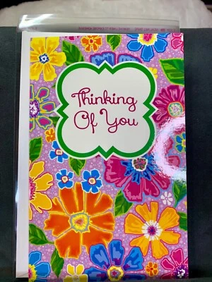 FREE SHIPPING @ $20! Thinking of You Card! Beautiful Purple Flowers! Wonderful