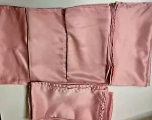 Rosa 20 Zoll Quadrat Satin Servietten Stoffserviette für Abendessen Tisch Dekor 12 Stück Set - Bild 1 von 4