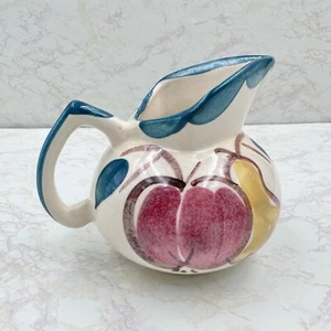 Vintage PURINTON Pottery Pitcher Creamer Apple Pear FRUIT Kent Jug 4.5" - Picture 1 of 11