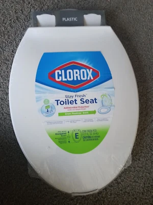 Asiento de inodoro de plástico perfumado fresco alargado antimicrobiano Clorox con fácil apagado Foto 1 de 3