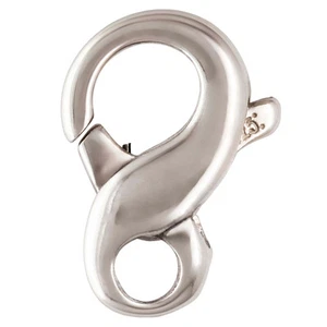 10 pezzi, chiusura infinito in argento sterling, chiusura figura 8, cattura aragosta 11 mm, fusione - Foto 1 di 2