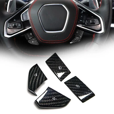 2021-2022 For Chevrolet Corvette C8 Stingray Steering Wheel Button Sticker Trim - Image 1 of 4