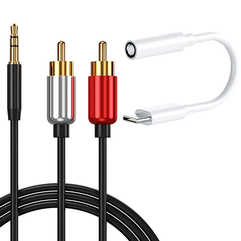 2in1 Type C to 3.5mm Adapter + RCA Audio Stereo Cable for OnePlus 10 Pro 5G USA - Image 1 of 1