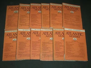 1931 THE ATLANTIC MONTHLY MAGAZINE LOT 12 ISSUES - STORIES & ARTICLES - WR 450G - Picture 1 of 9