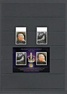 BRITISH ANTARCTIC TERRITORY 2023, QUEEN ELIZABETH MEMORIAL SET & MINISHEET, MNH - Picture 1 of 3