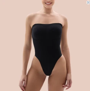 SHAPERX Strapless Tummy Control Body Shaper Seamless Thong, Black, 5216, L/XL - Picture 1 of 9