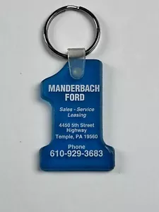Llavero Manderbach Ford Temple PA vintage concesionario de autos - Imagen 1 de 3