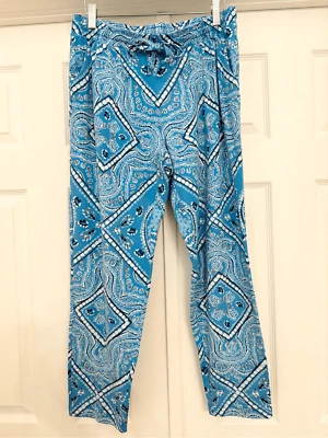 Vineyard Vines Womens Blue Bandana Print Relaxed Lounge Pants Size Small - Image 1 of 4