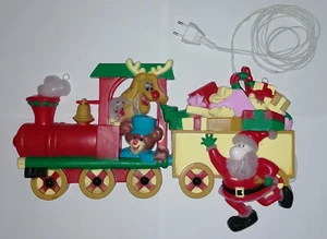 Fenster Leuchtbild WEIHNACHTEN ca. 45x28 cm Weihnachtsmann Rentier Lok für Innen - Bild 1 von 3