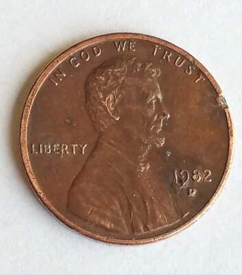 1982 D Lincoln Memorial Penny Sm Date, Zinc DDO, Die Cracks, Blistered Plating - Image 1 of 4