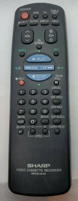 Controle remoto original SHARP RRMCG0119AJSA VHC952U VCH952U VCA552U VCH953U - Imagem 1 de 3