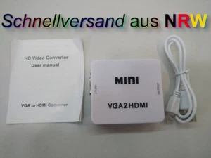 VGA2HDMI - VGA & Audio Input auf HDMI Output Konverter - Schnellversand - Bild 1 von 3