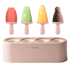 Popsicle Mold Set 4 Pieces Homemade Silicone Popsicle Maker Easy Release Ice ... - Picture 1 of 7