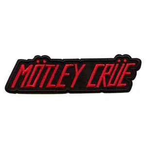 Official Motley Crue Patch Red Logo Embroidered Iron On - Picture 1 of 2